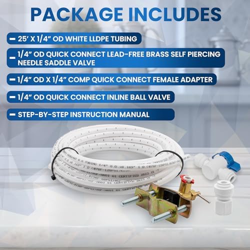Ice Maker Refrigerator Water Line Kit, 25 ft x 1/4" - Image 5