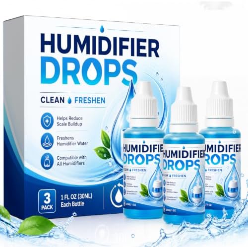 Humidifier Cleaner Drops, 30mlx3 Pack, Humidifier Drops for Cleaner Tanks by Nozerix
