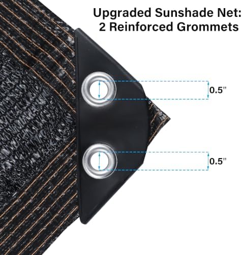 winemana 48x20 FT Shade Cloth for Garden, Durable Mesh Tarp Patio Sun Shade - Image 4