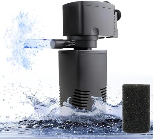 coospider-repta Fish Tank Filter for 15-40 Gallon Tank, 160 GPH Crystal Clear Powerful Internal Aquarium Filters Submersible Pump& Filter System for Fish Tank & Turtle Tank by Coospider-repta