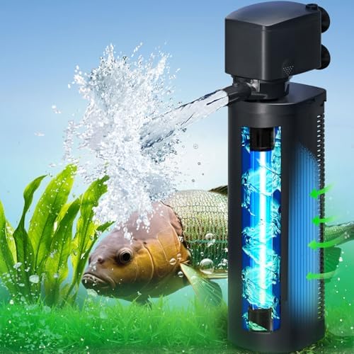 660GPH Large Aquarium Filter, UV Sterilizer for Aquarium for 100-400 Gallon by Coospider-repta
