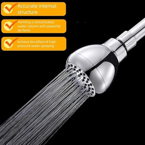 High Pressure Shower Head 3" Chrome - 360° Rotating Self-Cleaning Jets, Water Saving Flow Optimizer, Easy Install & Rustproof ABS, Spa Rainfall Spray for Adults/Elderly - Image 5