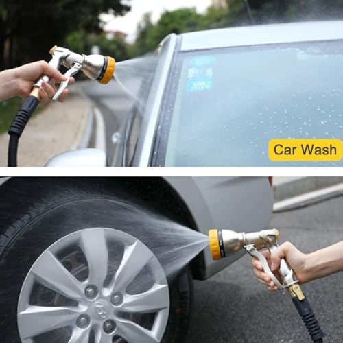 FANHAO Metal Garden Hose Nozzle Heavy Duty, 7 Adjustable Spray Patterns - Image 6