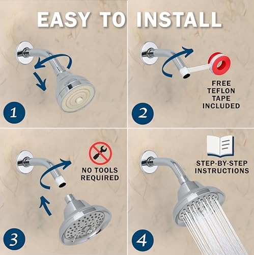 Aqua Elegante Massage Shower Head With Mist - 1.8 GPM - Polished Chrome - Image 5