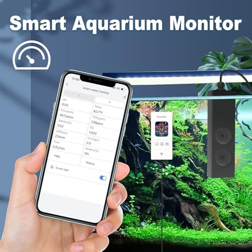 Kactoily Smart Aquarium Monitor All in One pH/ORP/Salt/S.G/TDS/EC/Temp 24h Online Freshwater and Saltwater Fish Tank Tester (WiFi Version) - Image 5