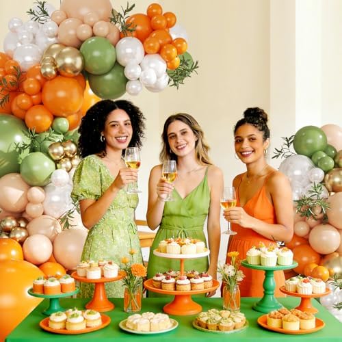 Orange and Green Balloon Arch kit for Little Cutie Baby Shower Decorations - Image 5
