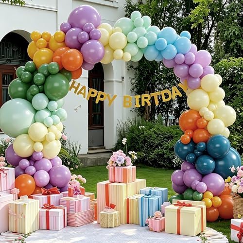 Rainbow Balloon Arch Kit for Whimsical Baby Shower Birthday Decorations - Image 3