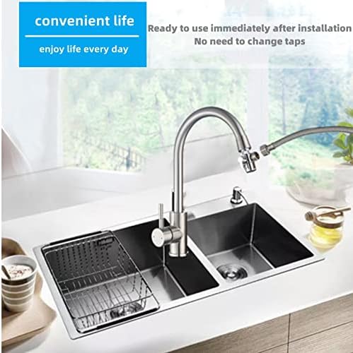 Faucet Diverter Valve with Aerator - Sink to Garden Hose Adapter for Bathroom/Kitchen Sink Faucets - G1/2 & 3/4 - Image 6