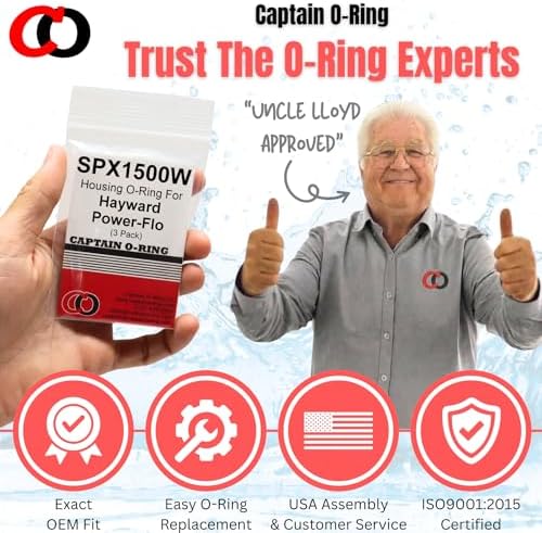 Captain O-Ring – Replacement SPX1500W Strainer Housing O-Rings for Hayward Power-Flo Filter Pump SP1500 SP1580 SP1705 SP1780 etc (3 Pack) - Image 6