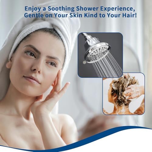 Filtered Shower Head - Water Softener Shower Head - Shower Filter for Hard Water Remove | Reduces Impurities Chlorine and Harmful Substances - Chrome - Image 5