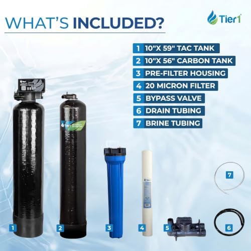 Tier1 48,000 Grain Water Softener & 450,000 Gallon Chlorine Filter System - Image 5