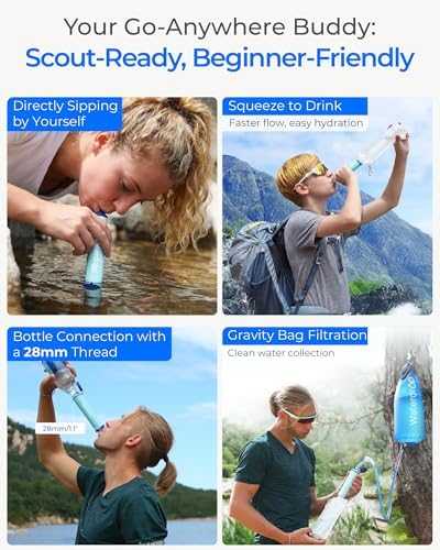 Waterdrop Gravity Water Filter Straw, Camping Water Filter, 0.1 Micron - Image 4