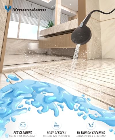 Filtered Handheld Shower Head for Hard Water, High Pressure Showerhead with 7 Spray Modes, Power Jet & Pause, Detachable & Adjustable for Healthier Skin & Hair - Oil Rubbed Bronze (VMASSTONE HM-003) - Image 5