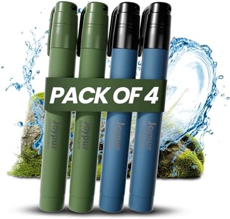 Portable Water Filter Straw Survival, Essential Camping & Hiking Gear, Water Purification Straw for Travel, Biking and Emergency Preparedness by Joypur