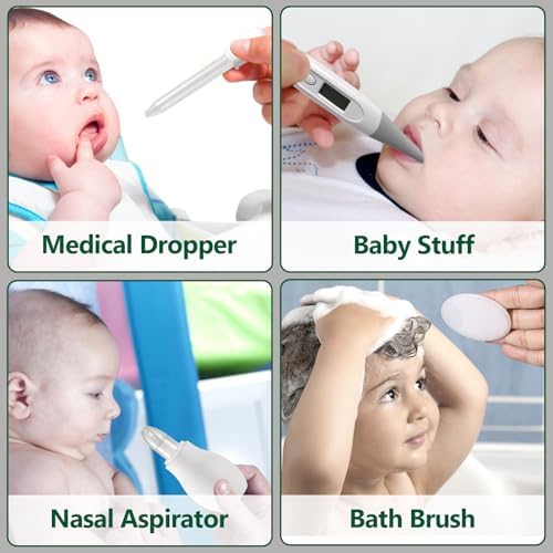 Baby Healthcare and Grooming Kit for Newborn Kids, 31PCS Upgraded Safety Baby Care Kit, Newborn Nursery Health Care Set, Baby Care Products （Grey White) - Image 4