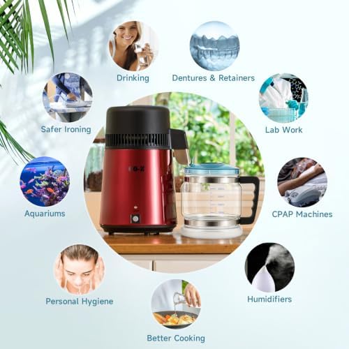CO-Z Water Distiller, Stainless Steel Distilling Pure Water Machine for Home Countertop Table Desktop, 4L Distilled Water Making Machine, 4 Liter Water Purifier to Make Clean Water for Home - Image 6