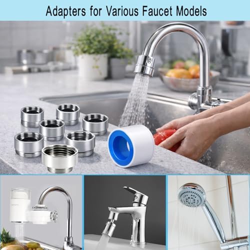 7 PCS Female Thread Faucet Adapter Kit, Sink Faucet Aerator Adapter - Image 5