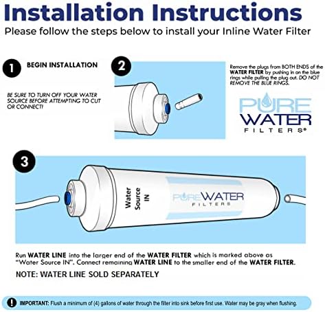 PureWater Filters PWF10 Inline Water Filter for Refrigerators & Ice Makers - Image 3
