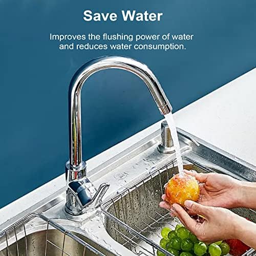 Faucet Aerator Female Thread Chrome Solid Brass Kitchen Faucet Aerators and Bathroom Sink Filter, 55/64in Aerator For Sink Faucet with Gasket for Kitchen and Bathroom(4Pcs) - Image 4