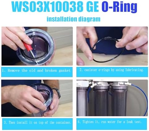 WS03X10038 GE O-Ring Compatible with KWGE25RG GXWH01C, CXWH08C, GXWH04F, GXWH20F, GXWH20S, GXRM10 & GX1S01R 2.5 Inch Water Filter Housing Gasket(6/Pack) - Image 6