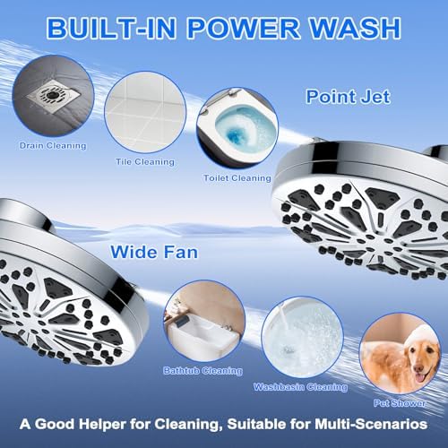 Handheld Shower Head High Pressure - Magnetic, 10 Modes Adjustable - Image 5