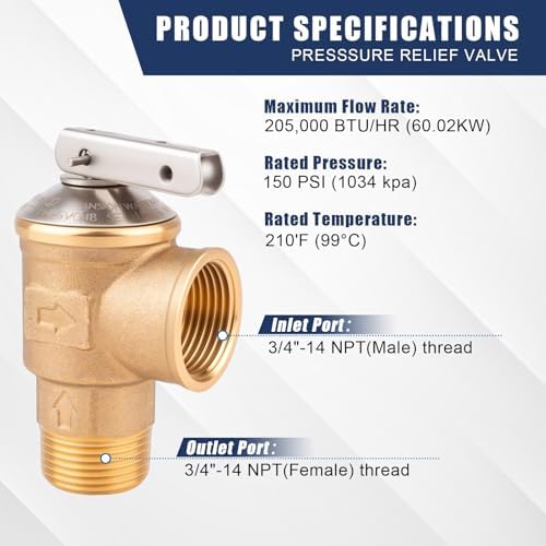 Tankless Water Heater Valve Kit, PRV 3/4"-1/2" NPT - Image 4
