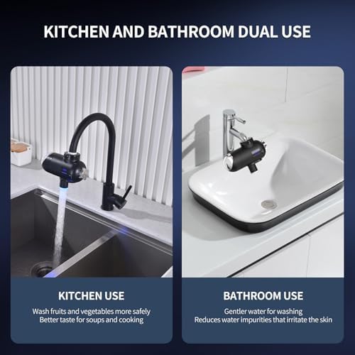 HOMELODY Water Filter for Sink Faucet 3.0 - Upgraded LED Display 3000-4000L Faucet Mount Water Tap Filter Reduces Lead Chlorine Heavy Metals, Faucet Water Filter Fits Most Standard US Faucets - Image 5