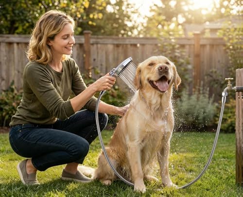 G-Promise 3Mode Dog Shower Attachment with Pause Mode Indoor & Outdoor Use - Image 5