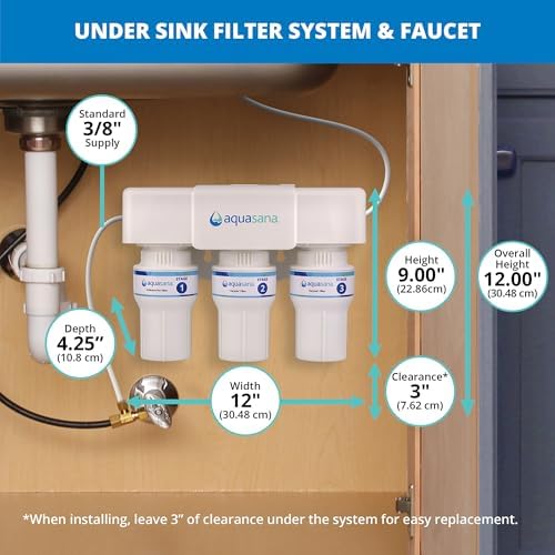Aquasana Under Sink Water Filter | Claryum 3-Stage Filtration | AQ-6300-MB - Image 6