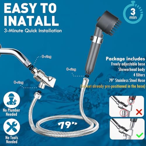 CWPW Filtered Shower Head with Handheld,High Pressure shower heads Filter - Image 5