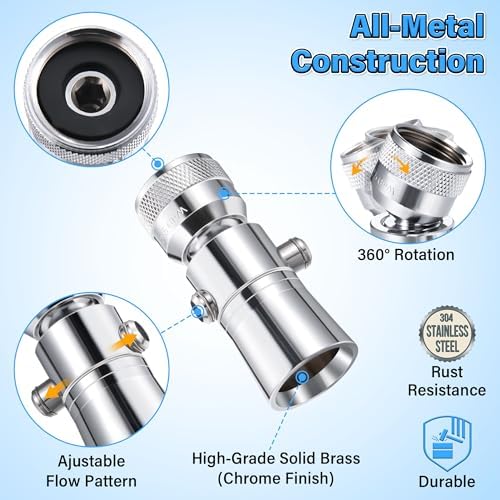 Enhon 2 Setting Spray Shower Head compatible with Delta 52652-PK, 2 Set - Image 4