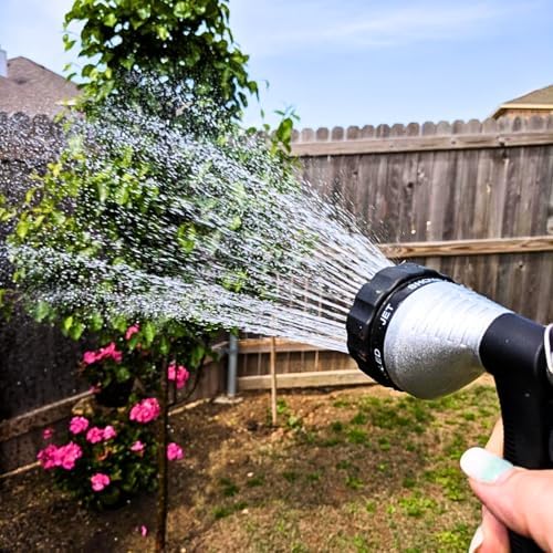GREEN MOUNT Water Hose Nozzle Spray Nozzle, Metal Garden Hose Nozzle with Adjustable Spray Patterns, Perfect for Watering Plants, Washing Cars and Showering Pets - Image 3