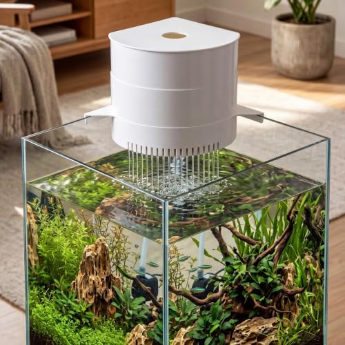 3-Tier Corner Aquarium Filter, Dry Wet Separation System, HOB Hang On Back, 10W / 158GPH Quiet Power Adjustable Flow Pump, Complete Bio Filter Media, Water Filter for 5-40 Gallon Fish & Turtle Tank - Image 2