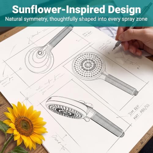 KOSNEW Filtered Shower Head with Handheld, 9 Spray Modes with 1PCS Filter - Image 6