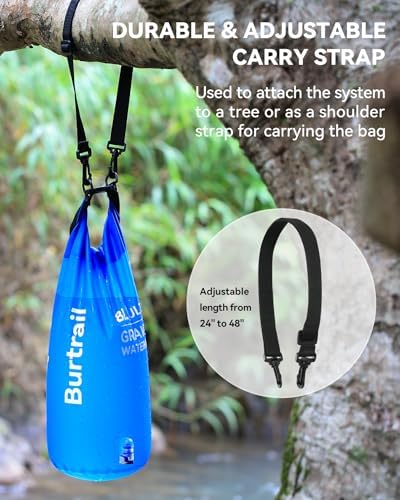 8L Camping Water Filtration System, Protable Gravity Water Filter System Survival for Camping Hiking Backpacking and Emergency Preparedness, 2-Gal Bag, BPA-Free - Image 7
