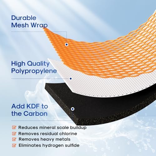 ICEPURE 20" x 4.5" Whole House CTO Coconut Shell Activated Carbon Water Filter & KDF Heavy Metal Removal Water Filter & Upgraded Coconut Shell Activated Carbon Lead Removal Water Filter - Image 5