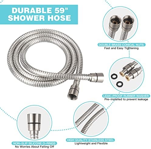 JDO 6-Setting High Pressure Detachable Handheld Shower Head Set - Image 5