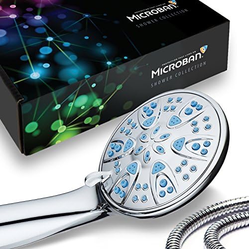 Antimicrobial/Anti-Clog High-Pressure 6-setting Hand Shower by AquaDance with Nozzle Protection from Growth of Mold, Mildew & Bacteria for Stronger Shower! - Image 2