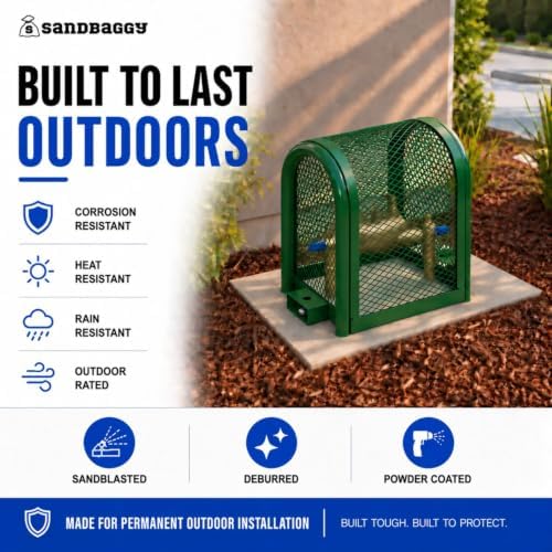 18"x12"x10" Backflow Security Cage – Backflow Preventer Enclosure (Green) | 2 Year Warranty - Sandbaggy (5, Green) - Image 6