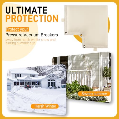 Backflow Preventer Insulated Cover, 13"x12" Vacuum Breaker Valve Pouch - Image 2
