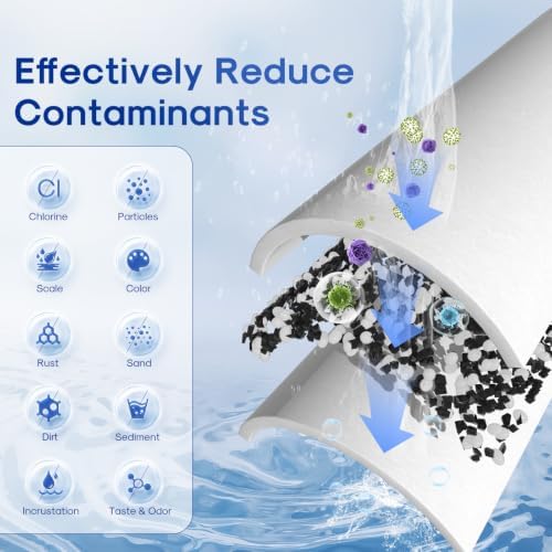 ICEPURE 5 Micron 10" x 4.5" Whole House Sediment Activated Carbon and Anti Scale Water Filter Compatible with GE FXHTC, GXWH40L, Whirlpool WHKF-GD25BB GXWH35F Dupont WFHD13001 RFC-BBSA W50PEHD, 2PACK - Image 3