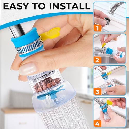 3 Pcs Faucet Filter, 360 Rotating Water Faucet Extenders for Sink - Image 4