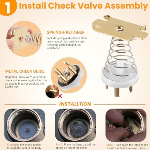 Sunluway for Febco 765-1 Repair Kit, 765 1 inch & 1-1/4 Inch, Bonnet Poppet Check Valve and Canopy Assembly Kit w/Spring & Retainer for Febco 765 1" & 1-1/4" Backflow Preventer & Vacuum Breaker - Image 3
