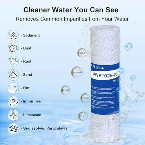 20 Micron 10"x2.5" String Wound Sediment Filter, 6-Pack - Image 4