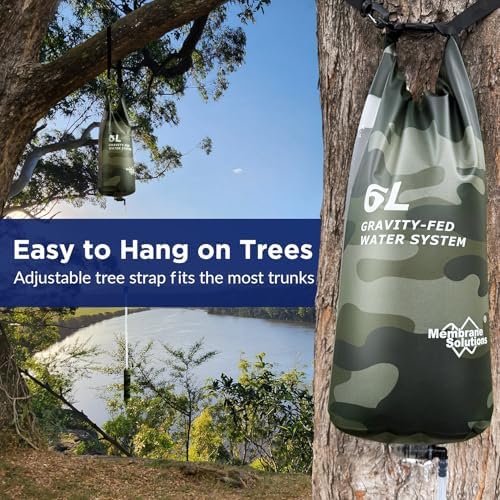 Membrane Solutions Pro 6L Camo Gravity Water Filter with Extra S1 Orange Water Filter Straws, Survival Filtration Portable Gear, Emergency Preparedness, Supply for Drinking Hiking Camping Team Family - Image 6