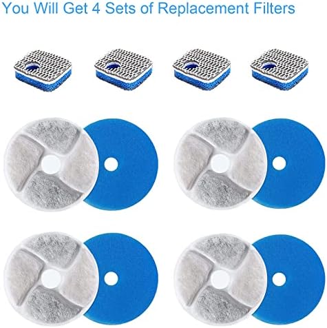 SORON Cat Water Fountain Filters, 4 Packs Replacement Filters for Automatic Pet Fountain, 4.13inch Filters For Cat Water Fountain - Image 4