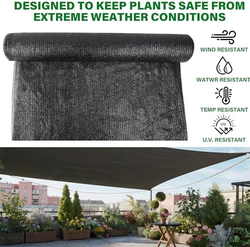 winemana 120x6 FT Shade Cloth for Garden, Outdoor Mesh Tarp Plant Sun Shade - Image 2