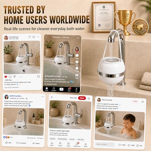 Bath Filter for Tub Faucet, 10-Stage Bath Water Filter, BPA-Free - Image 2