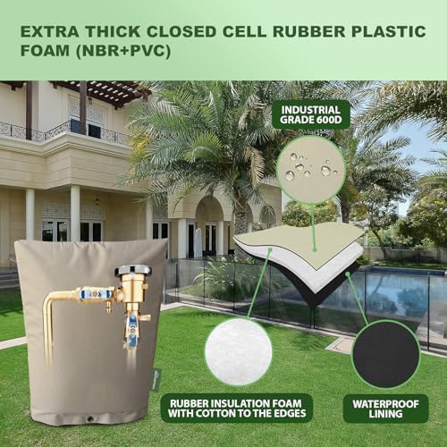 The Original Winter Pipe Insulation Cover (0˚F) - Extra-Thick EVA+NBR (UV-Coated) Insulated Backflow Preventer Freeze Protection, Pump Cover, Sprinkler/Well/Valve Head Cover - (14" W X 18" H) - Image 4