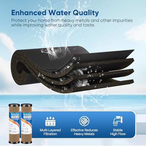 PUREPLUS 2.5" x 10" Whole House Heavy Metal Removal Water Filter, 2 PACK - Image 4